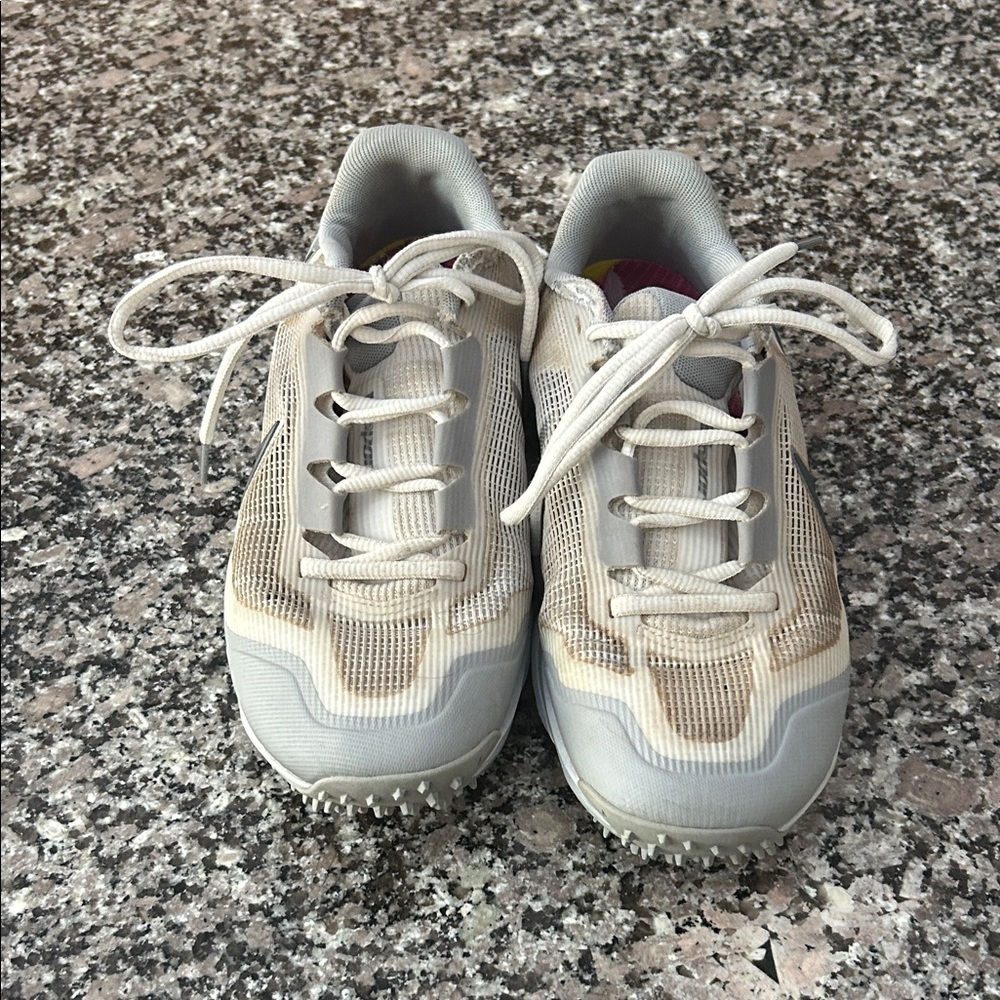 Nike Women's Cream and Gray Shoes